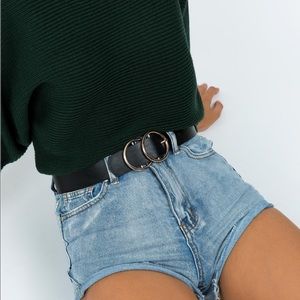 Princess Polly double ring buckle belt